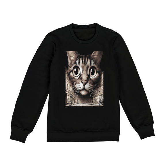 Moletom Fechado Unissex - Gato Frontal