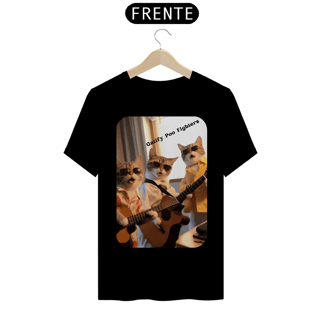 Nome do produto T-Shirt Classic - Gato -Banda Gatify Poo Fighters