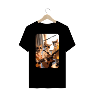 T-Shirt PLUS SIZE - Gato -Banda Gatify Poo Fighters