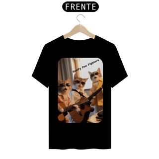 Nome do produto T-Shirt Quality – Gato -Banda Gatify Poo Fighters