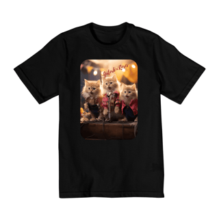 Nome do produto Camiseta Quality Infantil 2a/8a - Gato -Banda Gatork'n' Roses