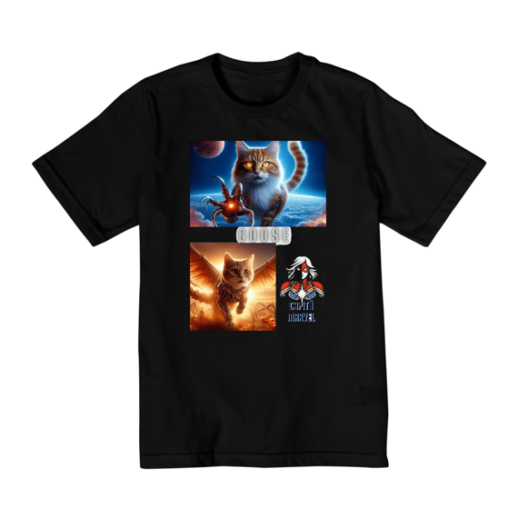 Camiseta Quality Infantil 10a/14a - Gato Goose Marvel I