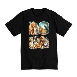 Nome do produto Camiseta Quality Infantil 2a/8a - Gatos&Cães