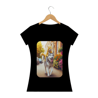 Nome do produto Camiseta Baby Classic Long- Camiseta Gatos e Husky