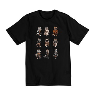 Nome do produto Camiseta Quality Infantil 10a/14a -  6 Gatos elegantes