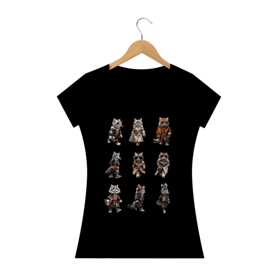 Camiseta Baby Classic Long-  6 Gatos elegantes