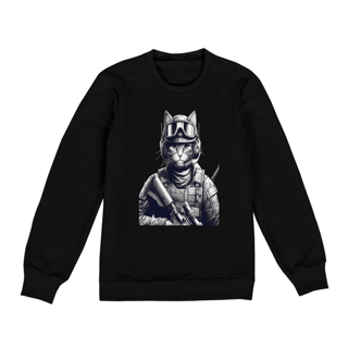 Nome do produto Moleton Unissex -  Soldado Gato