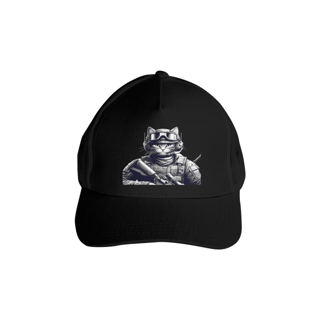 Boné Americano com tela - Soldado Gato