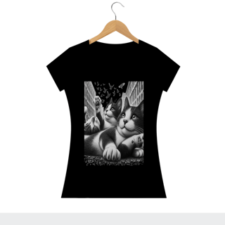 Nome do produto Camiseta Baby Long Classic - Gato Batman