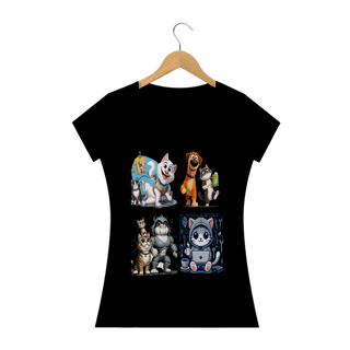 Nome do produto Camiseta Baby Classic Long- Quadro Gatos