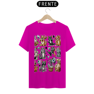 Nome do produto Camiseta Baby Long Quality –Gatos e cachorro Coletânea II