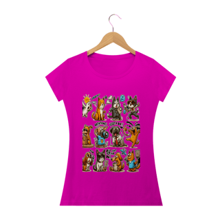 Nome do produto Camiseta Baby Long Classic -Gatos e cachorro Coletânea IV