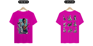 Nome do produto T- shirt Quality - Camiseta cachorro Tocando V/F