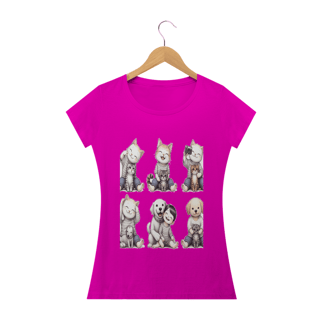 Nome do produto Camiseta Baby Classic Long- Camiseta coletânea bebê gatos e cachorro