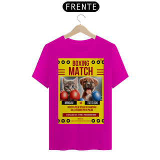 Nome do produto T- shirt Quality - Boxe GatoXCão Peso Pulga -Amarelo
