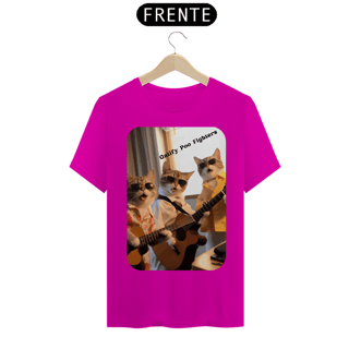 Nome do produto T-Shirt Quality – Gato -Banda Gatify Poo Fighters