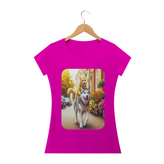 Nome do produto Camiseta Baby Classic Long- Camiseta Gatos e Husky