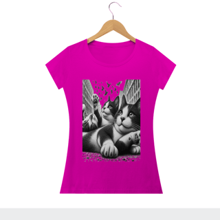 Nome do produto Camiseta Baby Long Classic - Gato Batman
