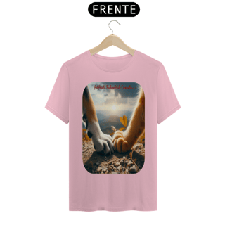 Nome do produto T-Shirt Classic- Patas e Patas - Amizade cão e gato