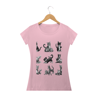 Nome do produto Camiseta Baby Long Classic -Gatos e cachorro Coletânea