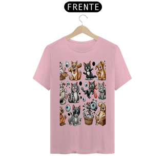 Nome do produto T-Shirt Classic - Gatos e cachorro Coletânea II