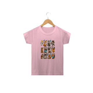 Nome do produto Camiseta Classic Infantil 2a/14a - Camiseta Gatos e cachorro Coletânea IV