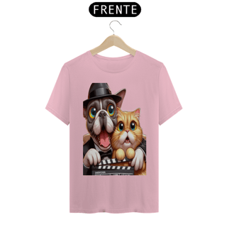 Nome do produto T-Shirt Classic - Gato e cachorro claquete