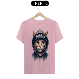 Nome do produto T- shirt Classic -  Gato Hacker