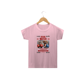 Nome do produto Camiseta Classic Infantil 2a/14a - Boxe GatoXCão Peso Pulga 