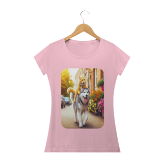 Nome do produto Camiseta Baby Classic Long- Camiseta Gatos e Husky