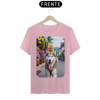 Nome do produto T-Shirt Classic - Camiseta Gatos e Husky