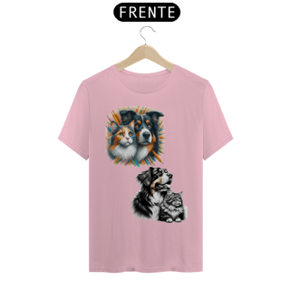 Nome do produto T-Shirt Classic -  Gato e o cão- Amizades 