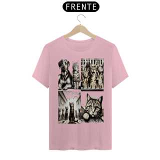 Nome do produto T-Shirt Classic - 4 gatos e 1 cachorro