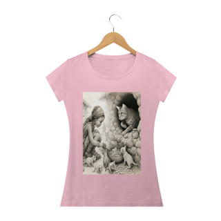 Nome do produto Camiseta Baby Long Classic - Gato alimenta