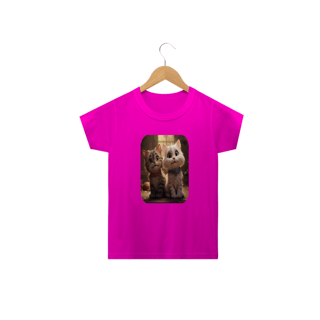 Nome do produto Camiseta Classic Infantil 2a/14a - Camiseta para Garotada 2 gatinhos