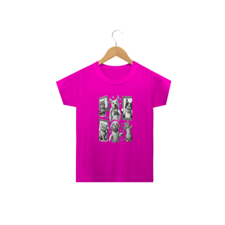 Nome do produto Camiseta Classic Infantil 2a/14a - Camiseta Gatos e cachorro Coletânea III
