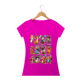 Nome do produto Camiseta Baby Long Quality –Gatos e cachorro Coletânea IV