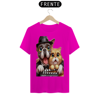 Nome do produto T-Shirt Classic - Gato e cachorro claquete