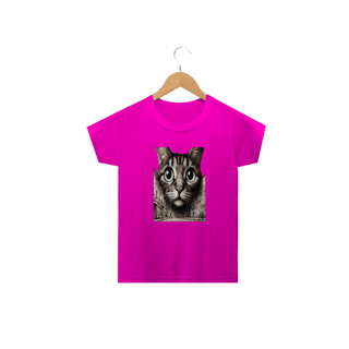 Nome do produto Camiseta Classic Infantil 2a/14a - Gato Frontal