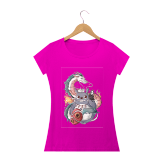 Nome do produto Camiseta Baby Long Quality – Neko e o Dragão