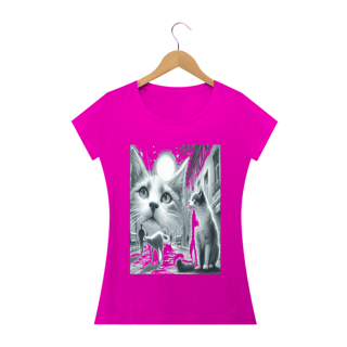 Nome do produto Camiseta Baby Long Quality –Gato ao Luar