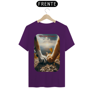 Nome do produto T-Shirt Classic- Patas e Patas - Amizade cão e gato