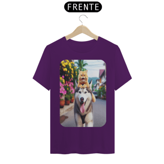 Nome do produto T-Shirt Classic - Camiseta Gatos e Husky