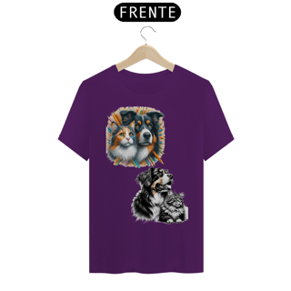 Nome do produto T-Shirt Classic -  Gato e o cão- Amizades 