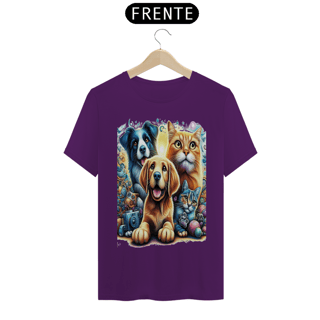 Nome do produto T- shirt Classic -  Amigos para sempre - Gatos e Cães
