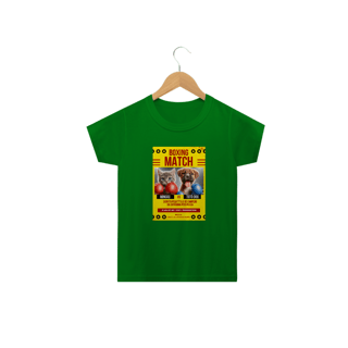 Nome do produto Camiseta Classic Infantil 2a/14a - Boxe GatoXCão Peso Pulga -Amarelo