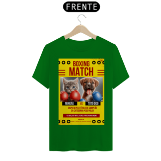 Nome do produto T- shirt Quality - Boxe GatoXCão Peso Pulga -Amarelo