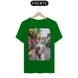 Nome do produto T-Shirt Classic - Camiseta Gatos e Husky
