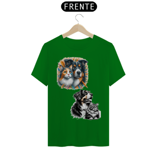 Nome do produto T-Shirt Classic -  Gato e o cão- Amizades 