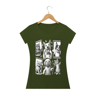 Nome do produto Camiseta Baby Long Quality –Gatos e cachorro Coletânea III